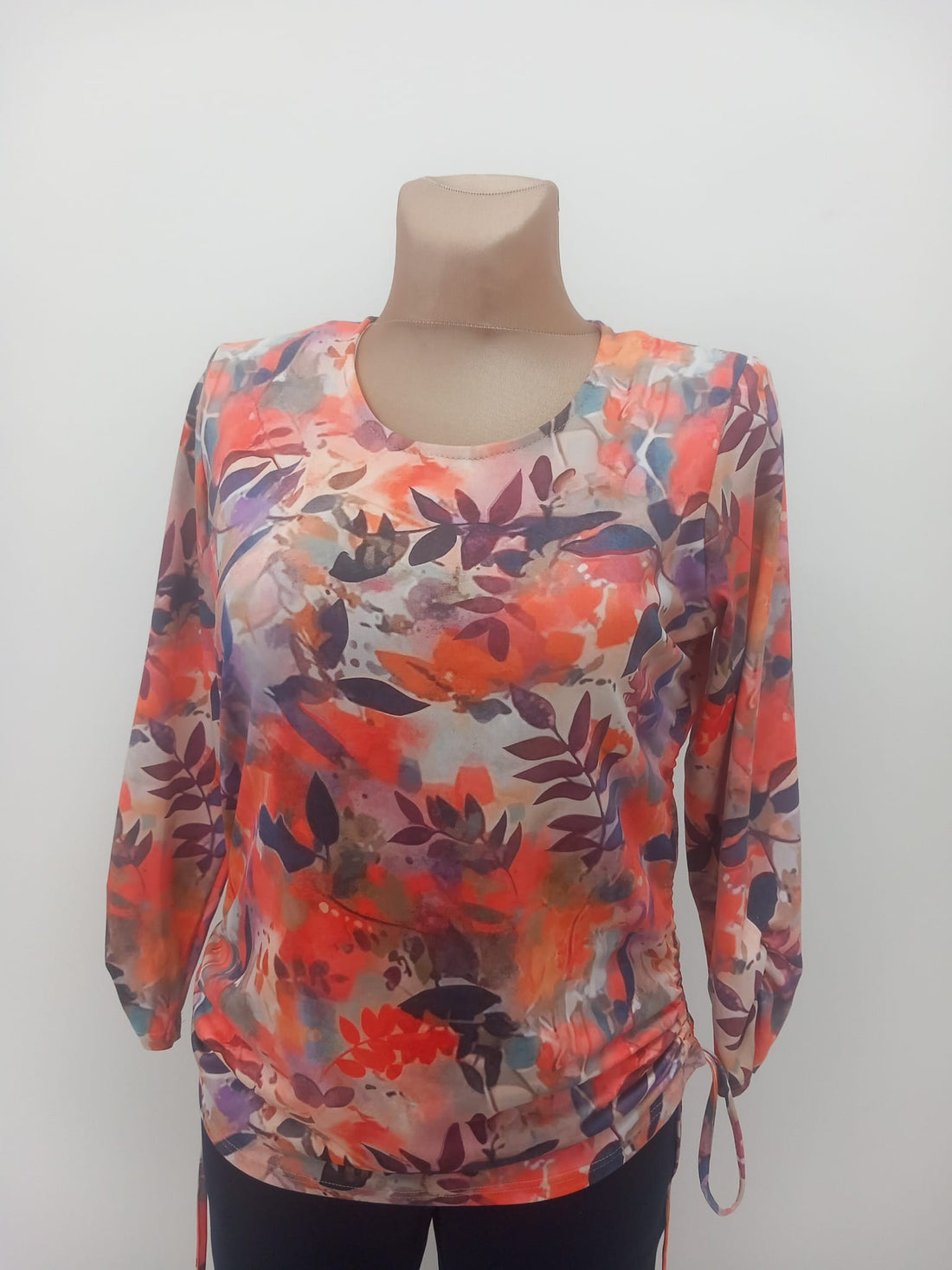 Yew round neck top in stunning autumn colours Yew25 66