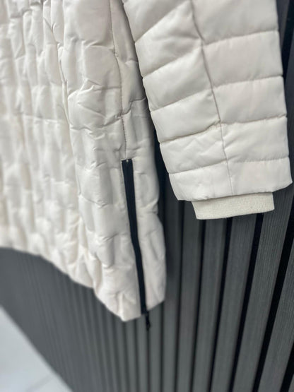Saturne 3/4-Length Coat with Detachable Hood &amp; Fur Trim