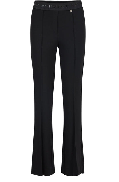 Robell Joella Statement Waistband Black Kickflare Trousers 53472 60012