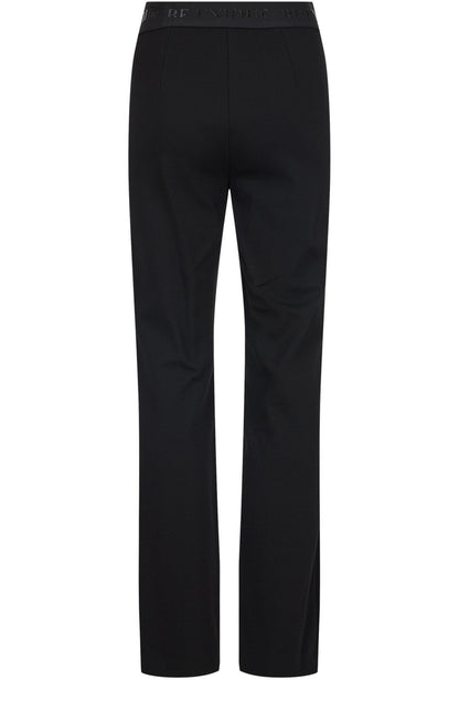 Robell Joella Statement Waistband Black Kickflare Trousers 53472 60012