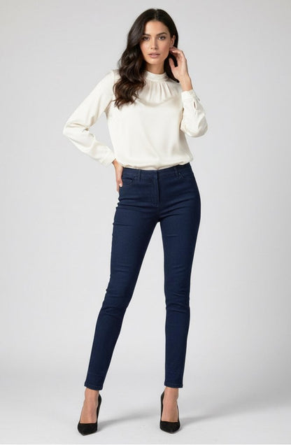 Robell Rose Powerstretch Denim jeans with pockets  78cm in black or navy 53635 55050