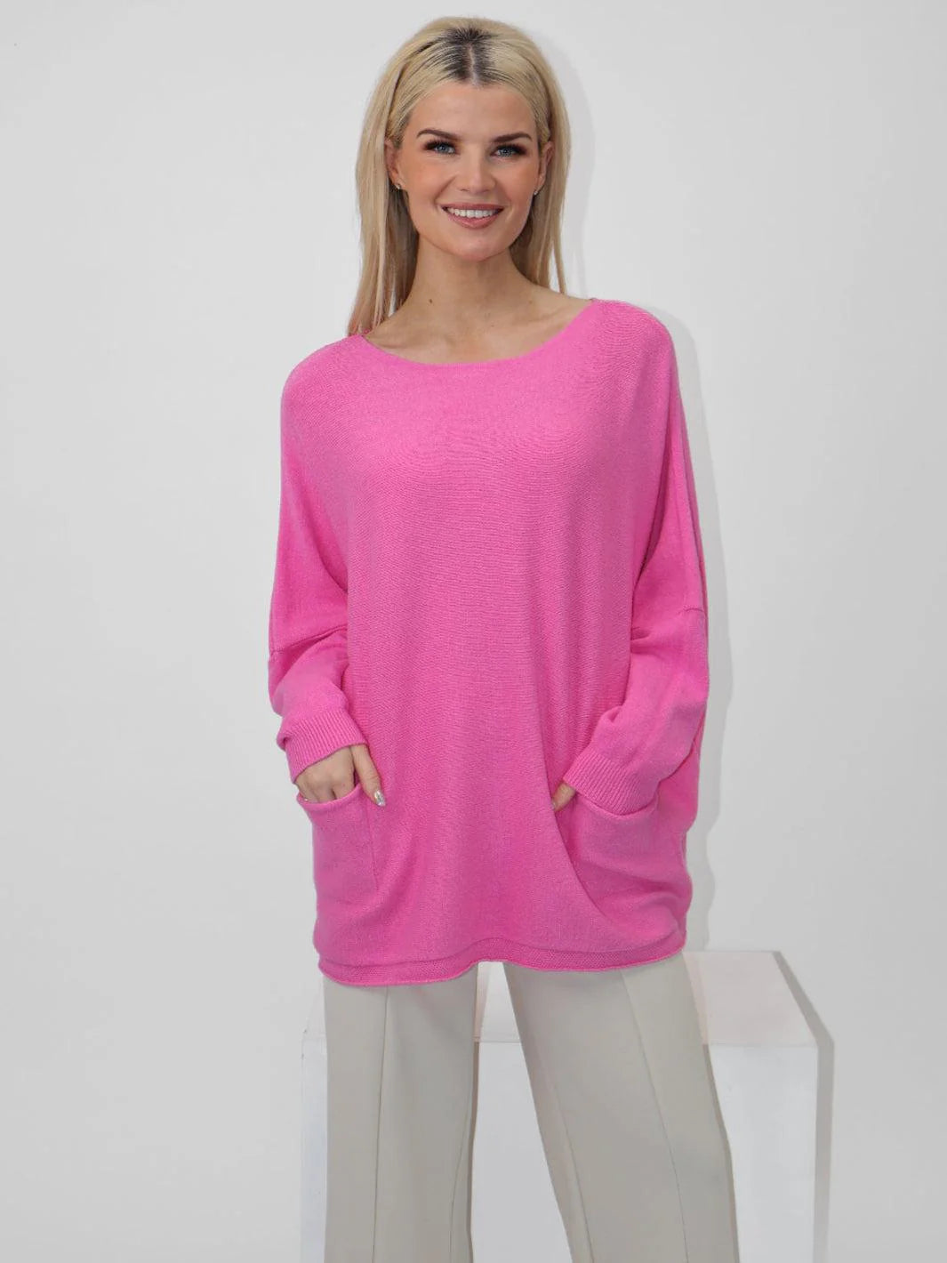 Kate And Pippa Roma oversize knit with pockets. All Colours