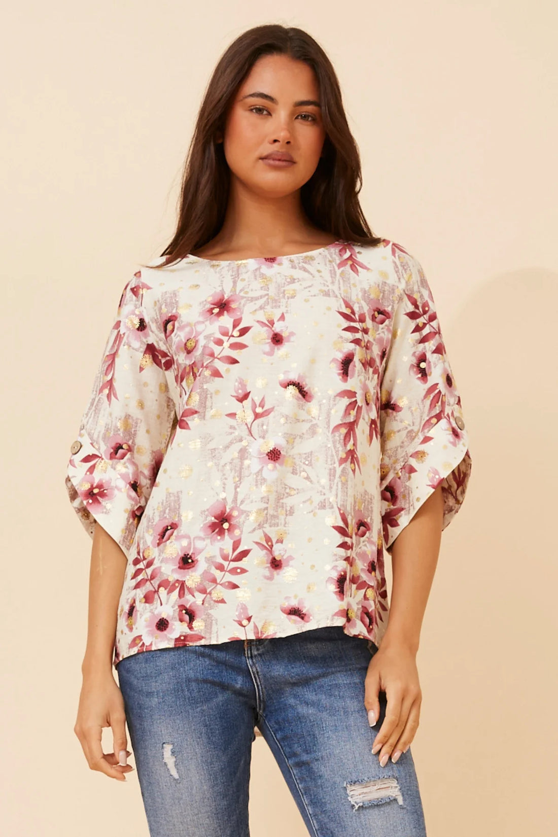 Stella Morgan Foil Print Top T734969