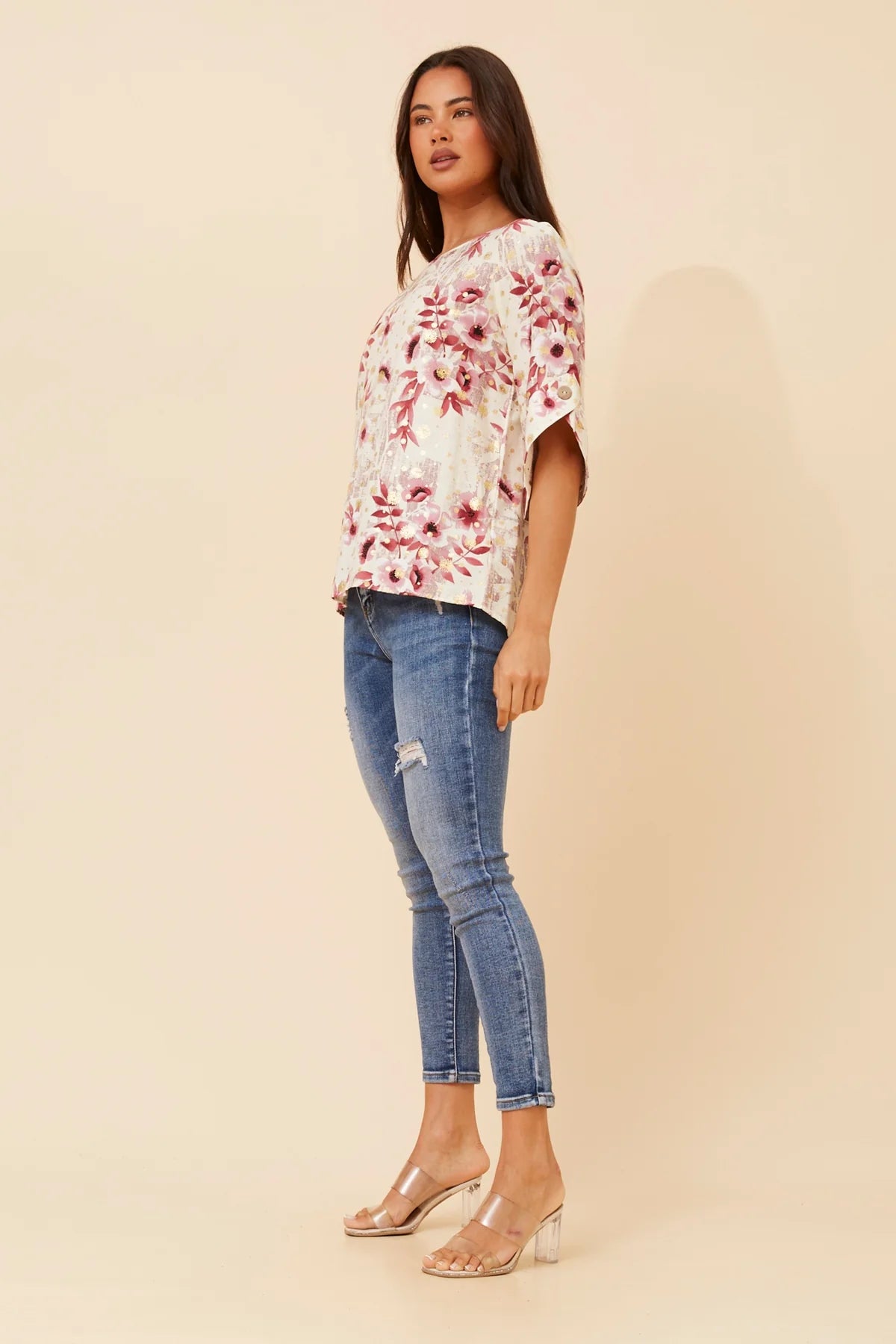 Stella Morgan Foil Print Top T734969