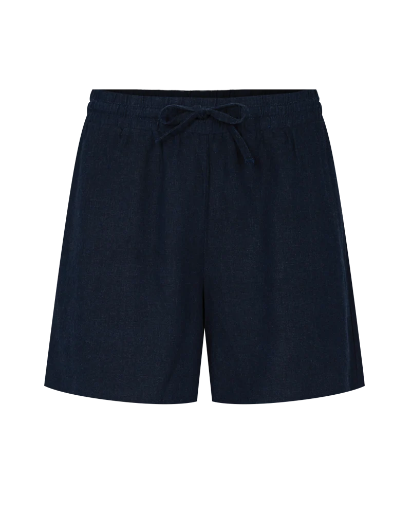 Free/Quent Navy Linen Shorts  122503