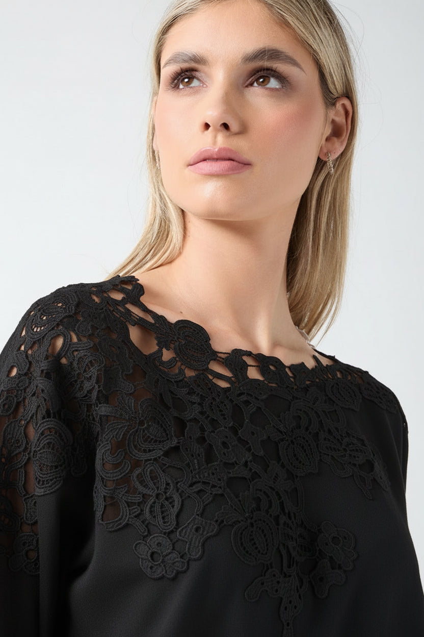 Crochet Lace Detail Knit