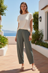 Summer Lifestyle Grey-Green Trousers No Pockets