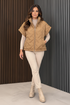 Tan Quilted Gilet