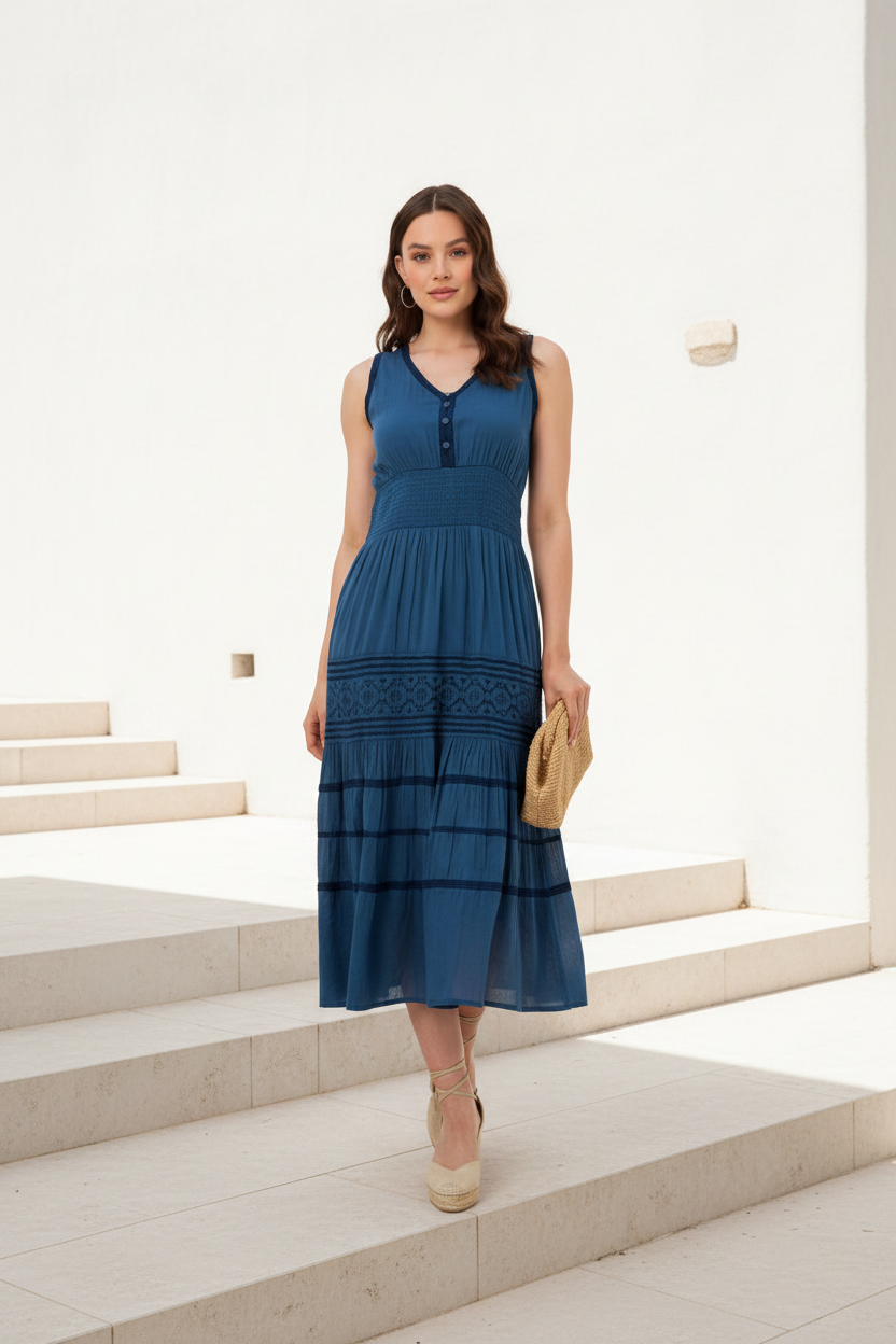 Teal Dress - Outdoor Background