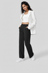 Wide Leg Trousers - Black