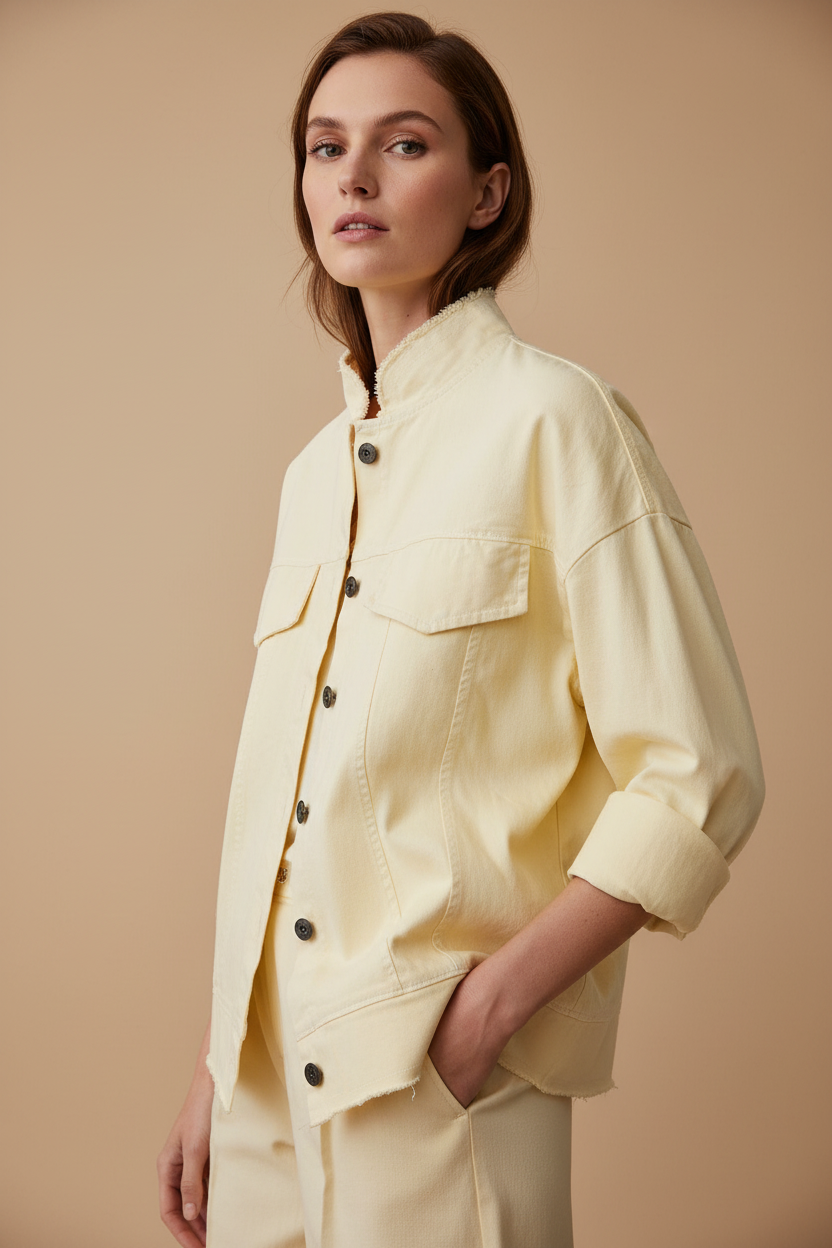 Zola Cotton Jacket – Upper Model Shot