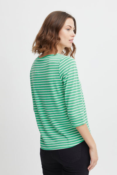 Fransa textured stripe T Shirt 20611807