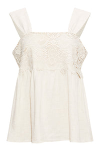 Rue De Femme  Sleeveless Saloma Top with crochet deail 6975 Top