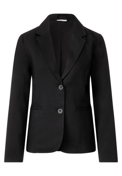 Street One black twill blazer 211839