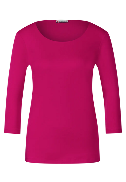 Street One 3/4 sleeve double layer t shirt 317659 Pink