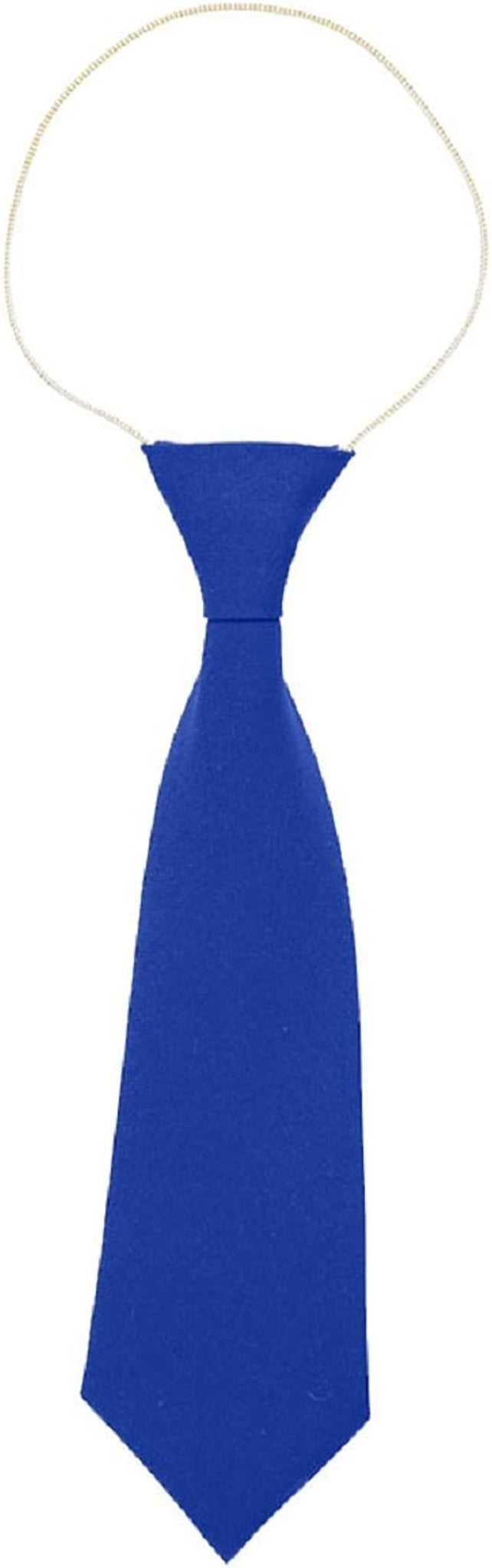 Elastic School Tie Royal Blue