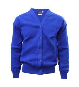 Plain Royal Blue School Cardigan