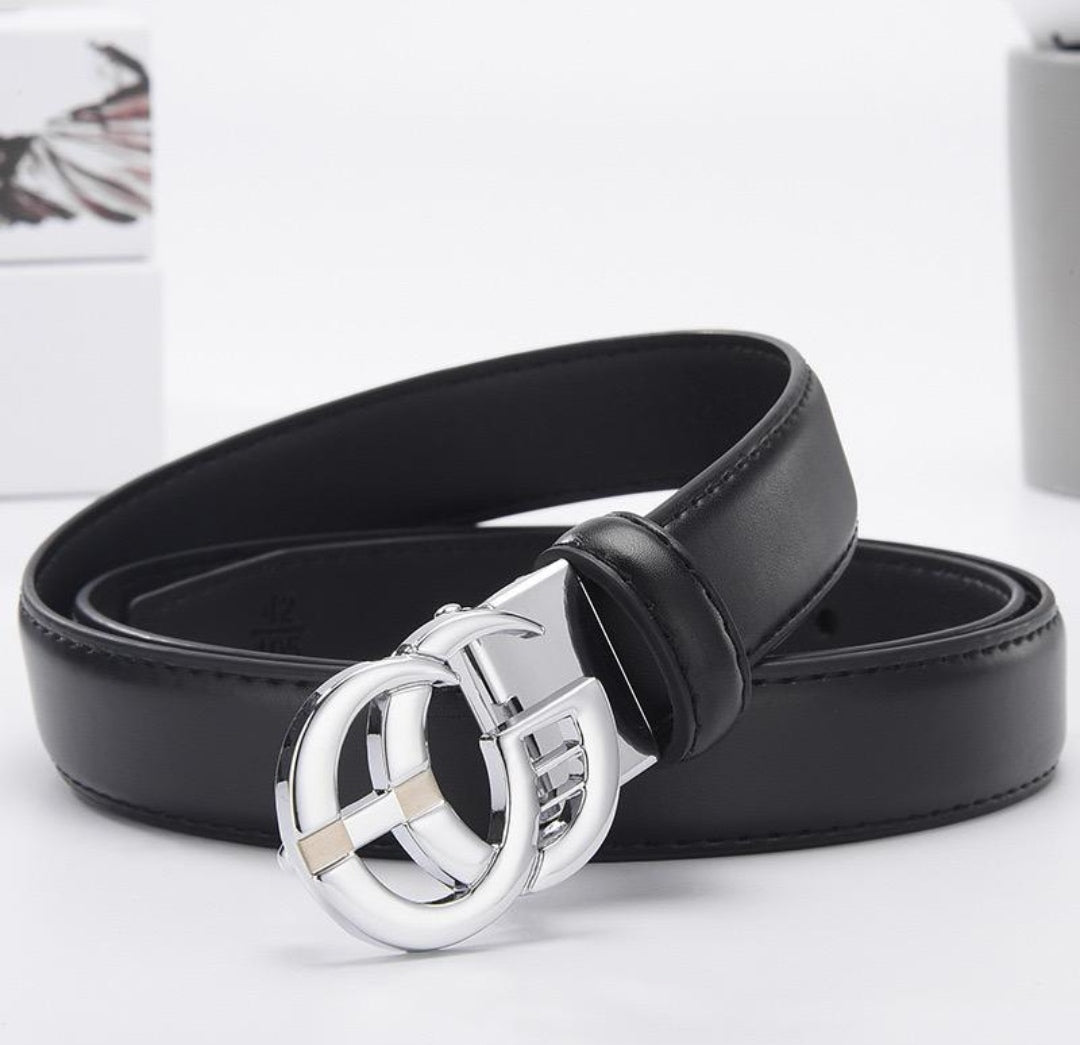 CG Belt Black with Silver Buckle