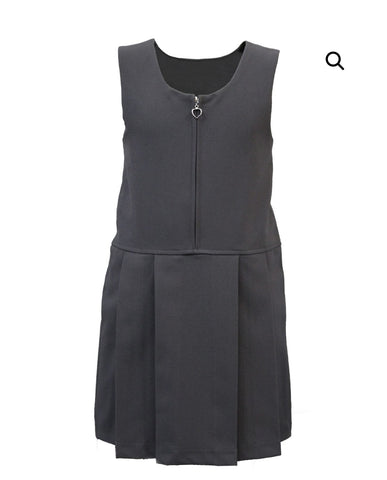 Junior Girls Heart Pinafore Grey