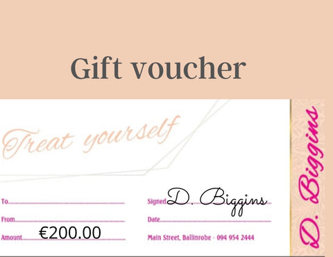 Gift Voucher Value €200