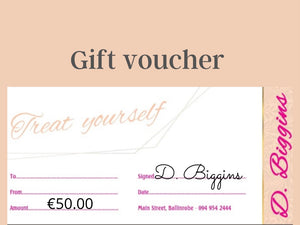 Gift Voucher Value €50